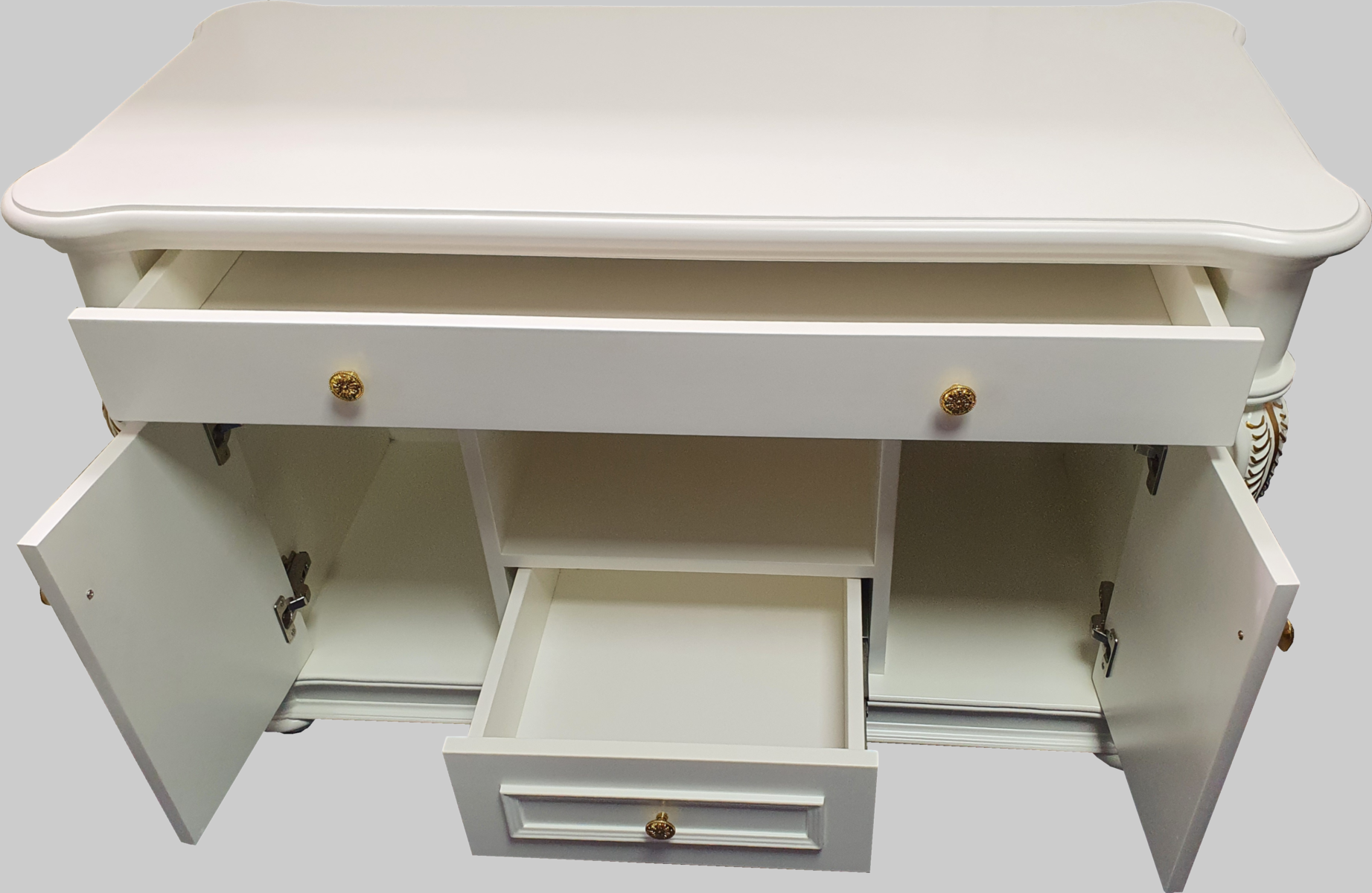 Traditional Luxury White Executive Storage Unit - 0819-ST